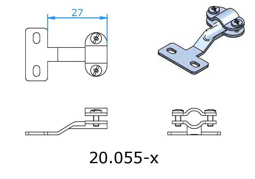 Zugentlastung für Endableiter 95mm² inkl. Schraube, Scheibe