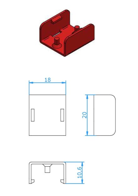 Miniatur Verriegelungsplatte